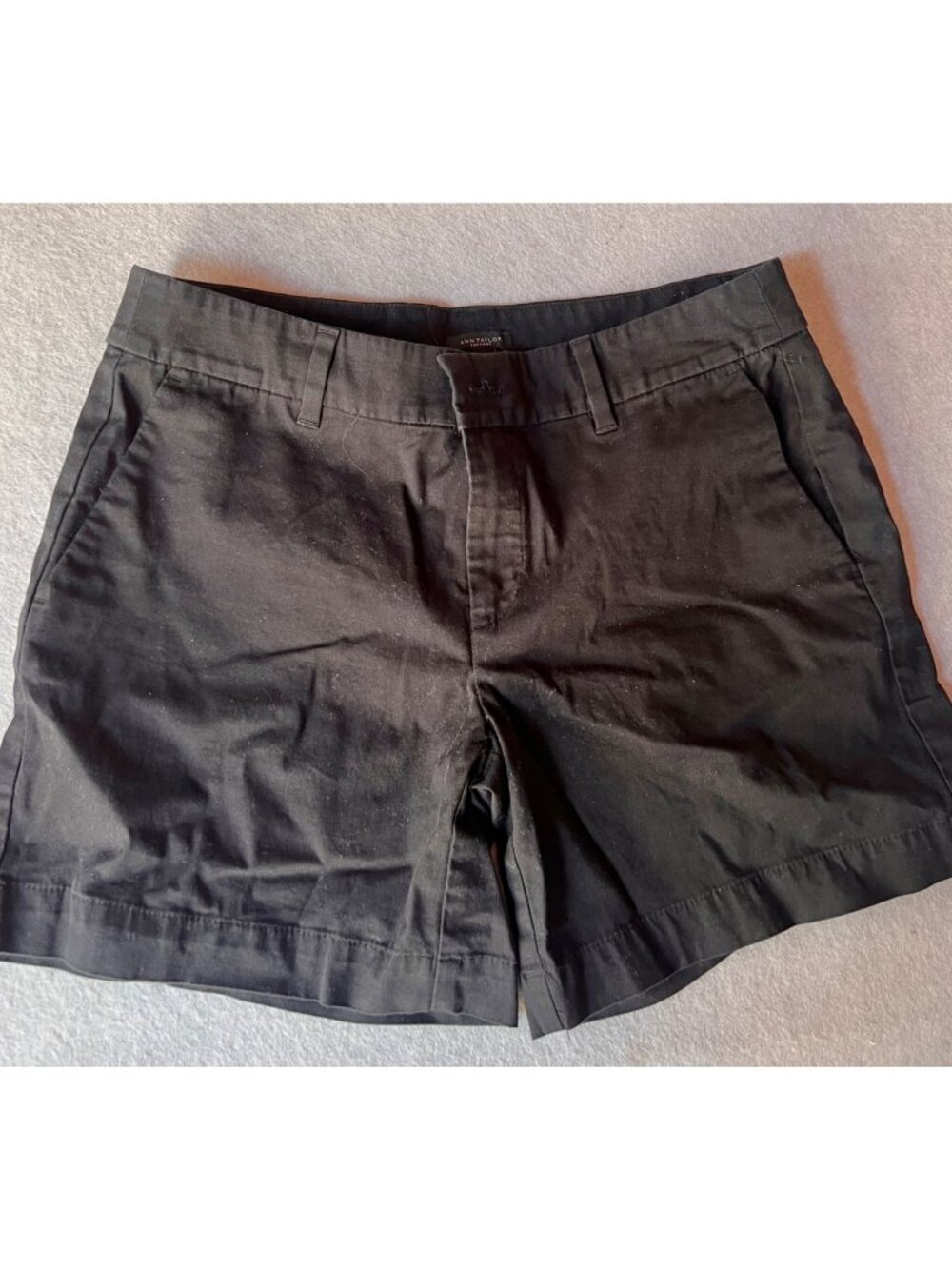 Ann Taylor Factory Womens Shorts Size 4 Black Button & Zipper Pockets Preppy